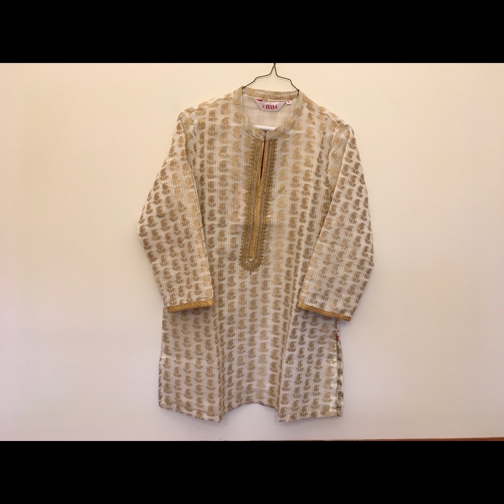 Cream and gold tunic. Never worn. Size 38.